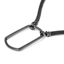 Load image into Gallery viewer, LA LOOP DOG TAG NECKLACE - PATENTED ART FOR EYEWEAR - The Langston Adjustable in Black- GUN METAL