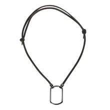 Load image into Gallery viewer, LA LOOP DOG TAG NECKLACE - PATENTED ART FOR EYEWEAR - The Langston Adjustable in Black- GUN METAL